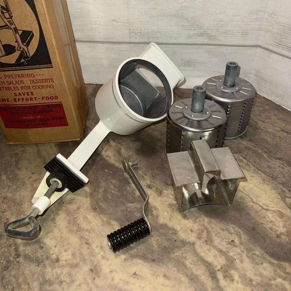 Vintage 1950s KITCHEN CRAFT Vegetable Slicer With Attachments‎